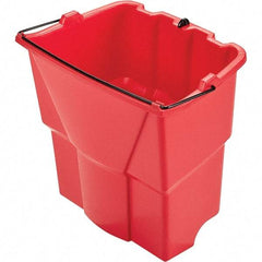 Rubbermaid - 35 Qt Plastic Bucket - 15.2" Long x 14" High x 9.8" Wide, Red - Americas Industrial Supply