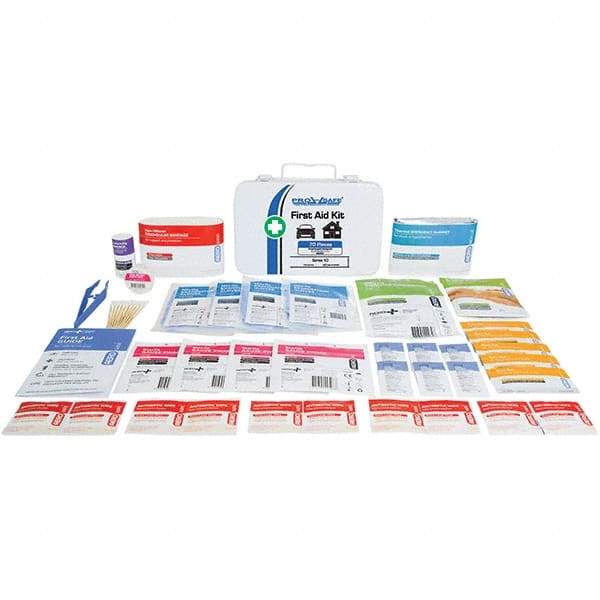 PRO-SAFE - 70 Piece, 10 Person, Industrial First Aid Kit - Metal Container - Americas Industrial Supply