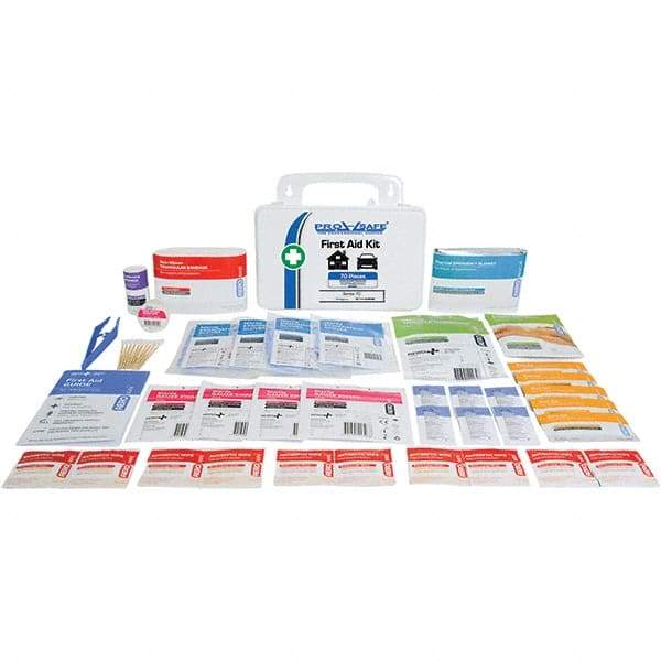 PRO-SAFE - 70 Piece, 10 Person, Industrial First Aid Kit - Plastic Container - Americas Industrial Supply