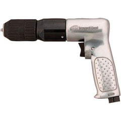 Ingersoll-Rand - 1/2" Reversible Keyless Chuck - Pistol Grip Handle, 5,000 RPM, 0.5 hp, 90 psi - Americas Industrial Supply