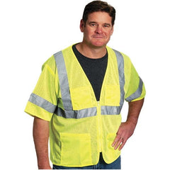 PIP - Size L Yellow Mesh General Purpose High Visibility Vest - Americas Industrial Supply