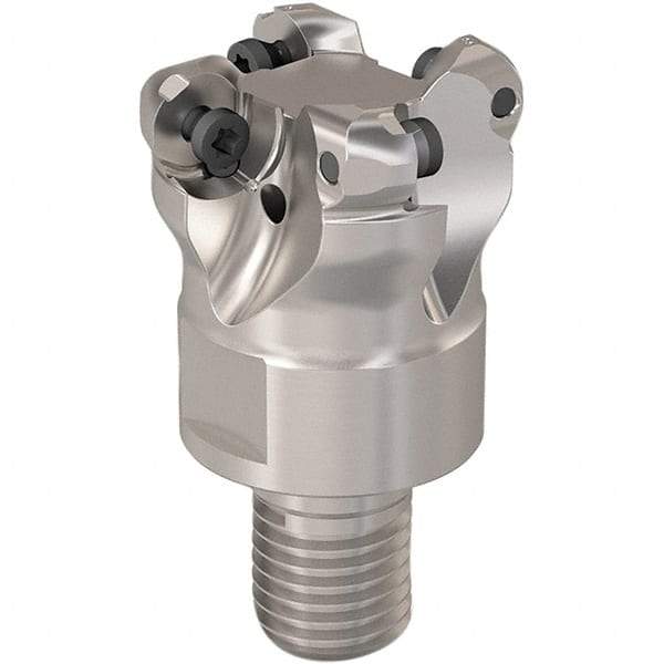 Seco - 26.1mm Cutting Diam, 6mm Max Depth of Cut, Modular Connection Indexable Copy End Mill - 4 Inserts, RP.. 1204 Insert, 217.29I-06 Toolholder, Steel, Through Coolant - Americas Industrial Supply
