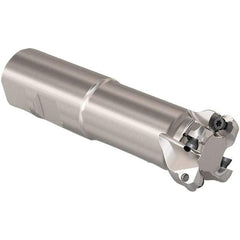 Seco - 28mm Cutting Diam, 32mm Shank Diam, 6mm Max Depth of Cut, Weldon Shank Indexable Copy End Mill - 4 Inserts, RP.. 1204 Insert, 217.29I-06 Toolholder, Steel, Through Coolant - Americas Industrial Supply