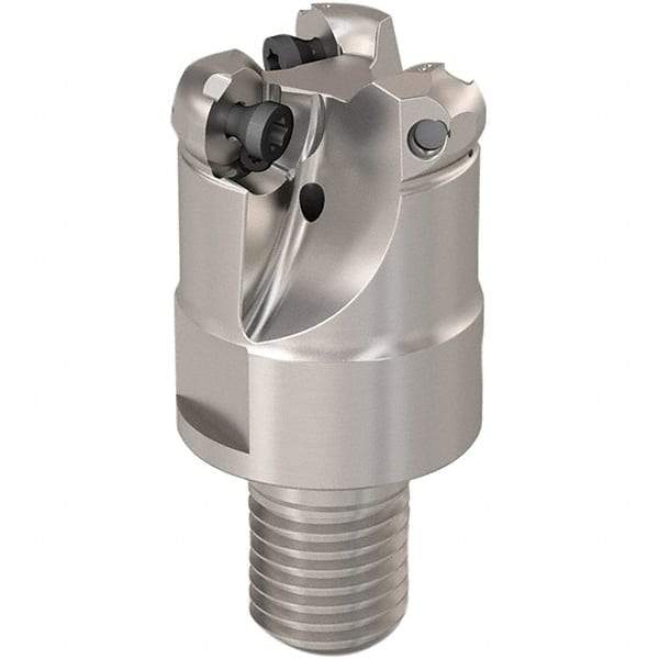 Seco - 20mm Cutting Diam, 6mm Max Depth of Cut, Modular Connection Indexable Copy End Mill - 3 Inserts, RP.. 1204 Insert, 217.29-06 Toolholder, Steel, Through Coolant - Americas Industrial Supply