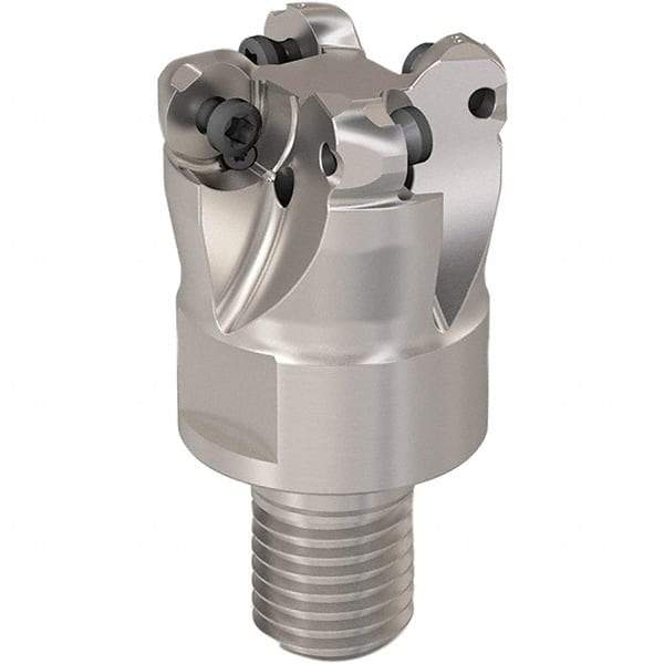 Seco - 23mm Cutting Diam, 6mm Max Depth of Cut, Modular Connection Indexable Copy End Mill - 4 Inserts, RP.. 1204 Insert, 217.29-06 Toolholder, Steel, Through Coolant - Americas Industrial Supply
