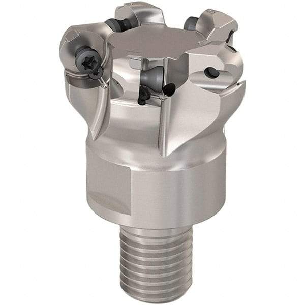 Seco - 30mm Cutting Diam, 6mm Max Depth of Cut, Modular Connection Indexable Copy End Mill - 5 Inserts, RP.. 1204 Insert, 217.29-06 Toolholder, Steel, Through Coolant - Americas Industrial Supply