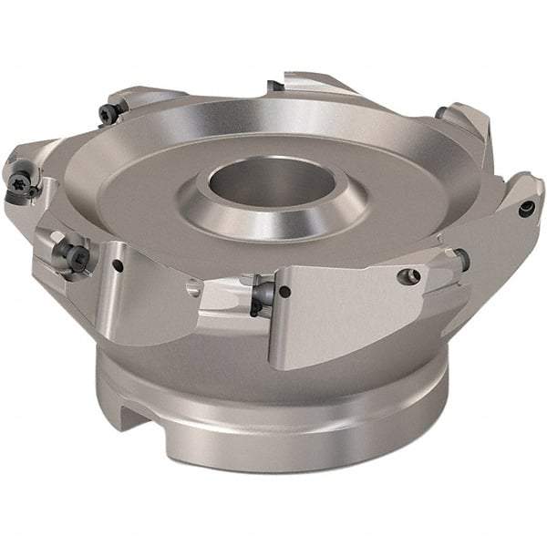Seco - 125mm Cut Diam, 6mm Max Depth, 40mm Arbor Hole, 8 Inserts, RP..1204 Insert Style, Indexable Copy Face Mill - R220.29 Cutter Style, 7,600 Max RPM, 63mm High, Through Coolant, Series R220.29 - Americas Industrial Supply