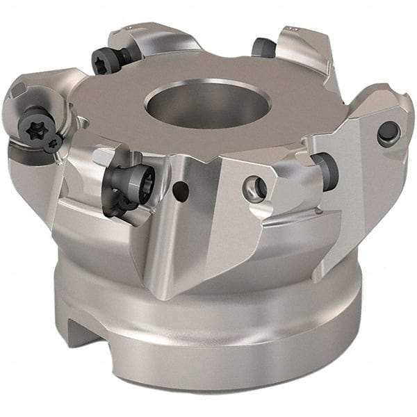 Seco - 51mm Cut Diam, 6mm Max Depth, 22mm Arbor Hole, 6 Inserts, RP..1204 Insert Style, Indexable Copy Face Mill - R220.29 Cutter Style, 11,200 Max RPM, 40mm High, Through Coolant, Series R220.29 - Americas Industrial Supply