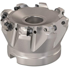 Seco - 68mm Cut Diam, 6mm Max Depth, 27mm Arbor Hole, 8 Inserts, RP..1204 Insert Style, Indexable Copy Face Mill - R220.29 Cutter Style, 10,000 Max RPM, 50mm High, Through Coolant, Series R220.29 - Americas Industrial Supply