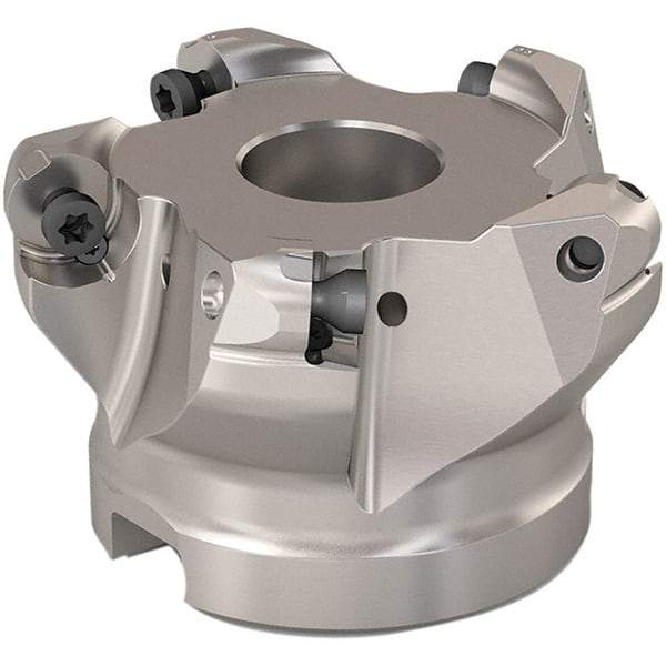 Seco - 51mm Cut Diam, 6mm Max Depth, 22mm Arbor Hole, 5 Inserts, RP..1204 Insert Style, Indexable Copy Face Mill - R220.29 Cutter Style, 11,200 Max RPM, 40mm High, Through Coolant, Series R220.29 - Americas Industrial Supply