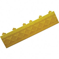 Ergo Advantage - 18" Long x 4" Wide x 1" Thick, Anti-Fatigue Modular Matting Anti-Fatigue Flooring - Male, 1 Interlocking Side, Yellow, For Dry & Wet Areas - Americas Industrial Supply