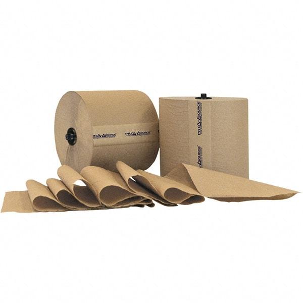 PRO-SOURCE - Hard Roll of 1 Ply Natural Paper Towels - 7-7/8" Wide, 800' Roll Length - Americas Industrial Supply