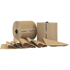 PRO-SOURCE - Hard Roll of 1 Ply Natural Paper Towels - 7-7/8" Wide, 800' Roll Length - Americas Industrial Supply