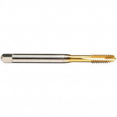 Emuge - M5x0.50 Metric Fine 6H 3 Flute TiN Finish HSS-E Spiral Point Tap - Americas Industrial Supply