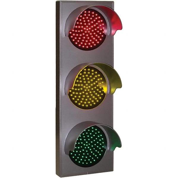 TAPCO - LED Road Safety Signal Light - Red, Yellow & Green Aluminum - Americas Industrial Supply