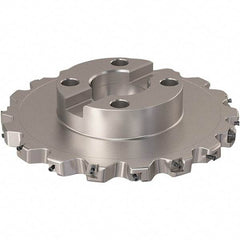 Seco - Shell Mount Connection, 0.787" Cutting Width, 59.31mm Depth of Cut, 250mm Cutter Diam, 60mm Hole Diam, 9 Tooth Indexable Slotting Cutter - R335.25 Toolholder, XNHQ 12 Insert, Right Hand Cutting Direction - Americas Industrial Supply