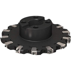Seco - Shell Mount Connection, 17/32" Cutting Width, 2-1/8" Depth of Cut, 200mm Cutter Diam, 40mm Hole Diam, 7 Tooth Indexable Slotting Cutter - R335.25 Toolholder, XNHQ 1407 Insert, Right Hand Cutting Direction - Americas Industrial Supply