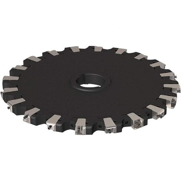Seco - Arbor Hole Connection, 0.669" Cutting Width, 121mm Depth of Cut, 315mm Cutter Diam, 50mm Hole Diam, 10 Tooth Indexable Slotting Cutter - R335.25 Toolholder, XNHQ 1407 Insert, Neutral Cutting Direction - Americas Industrial Supply
