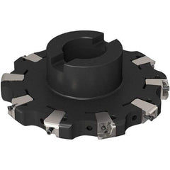Seco - Shell Mount Connection, 0.669" Cutting Width, 43.82mm Depth of Cut, 160mm Cutter Diam, 40mm Hole Diam, 5 Tooth Indexable Slotting Cutter - R335.25 Toolholder, XNHQ 1407 Insert, Right Hand Cutting Direction - Americas Industrial Supply