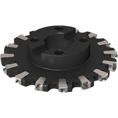 Seco - Shell Mount Connection, 0.669" Cutting Width, 58.98mm Depth of Cut, 250mm Cutter Diam, 60mm Hole Diam, 8 Tooth Indexable Slotting Cutter - R335.25 Toolholder, XNHQ 1407 Insert, Right Hand Cutting Direction - Americas Industrial Supply