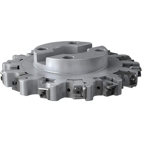 Seco - Shell Mount Connection, 1.024" Cutting Width, 59mm Depth of Cut, 250mm Cutter Diam, 60mm Hole Diam, 7 Tooth Indexable Slotting Cutter - R335.25 Toolholder, XNHQ 1707 Insert, Right Hand Cutting Direction - Americas Industrial Supply
