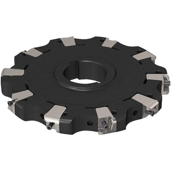 Seco - Arbor Hole Connection, 0.669" Cutting Width, 50.5mm Depth of Cut, 160mm Cutter Diam, 40mm Hole Diam, 5 Tooth Indexable Slotting Cutter - R335.25 Toolholder, XNHQ 1407 Insert, Neutral Cutting Direction - Americas Industrial Supply