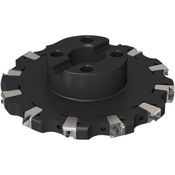 Seco - Shell Mount Connection, 0.669" Cutting Width, 2-1/8" Depth of Cut, 200mm Cutter Diam, 40mm Hole Diam, 6 Tooth Indexable Slotting Cutter - R335.25 Toolholder, XNHQ 1407 Insert, Right Hand Cutting Direction - Americas Industrial Supply