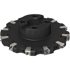 Seco - Shell Mount Connection, 0.669" Cutting Width, 2-1/8" Depth of Cut, 200mm Cutter Diam, 40mm Hole Diam, 6 Tooth Indexable Slotting Cutter - R335.25 Toolholder, XNHQ 1407 Insert, Right Hand Cutting Direction - Americas Industrial Supply