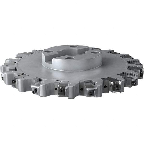 Seco - Shell Mount Connection, 1.024" Cutting Width, 91.5mm Depth of Cut, 315mm Cutter Diam, 60mm Hole Diam, 9 Tooth Indexable Slotting Cutter - R335.25 Toolholder, XNHQ 1707 Insert, Right Hand Cutting Direction - Americas Industrial Supply
