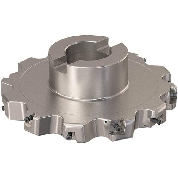Seco - Shell Mount Connection, 0.787" Cutting Width, 44.31mm Depth of Cut, 160mm Cutter Diam, 40mm Hole Diam, 6 Tooth Indexable Slotting Cutter - R335.25 Toolholder, XNHQ 12 Insert, Right Hand Cutting Direction - Americas Industrial Supply