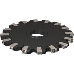Seco - Arbor Hole Connection, 17/32" Cutting Width, 88.54mm Depth of Cut, 250mm Cutter Diam, 50mm Hole Diam, 8 Tooth Indexable Slotting Cutter - R335.25 Toolholder, XNHQ 1407 Insert, Neutral Cutting Direction - Americas Industrial Supply