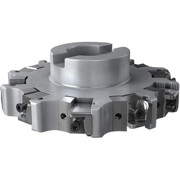 Seco - Shell Mount Connection, 1.024" Cutting Width, 43.8mm Depth of Cut, 160mm Cutter Diam, 40mm Hole Diam, 5 Tooth Indexable Slotting Cutter - R335.25 Toolholder, XNHQ 1707 Insert, Right Hand Cutting Direction - Americas Industrial Supply