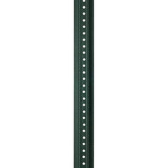 Nucor - 7' High, Powder Coated Traffic Sign Post - Steel, 3/8" Hole Diam, Green - Americas Industrial Supply