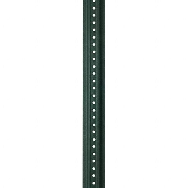 Nucor - 10' High, Powder Coated Traffic Sign Post - Steel, 3/8" Hole Diam, Green - Americas Industrial Supply