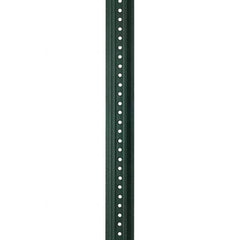 Nucor - 10' High, Powder Coated Traffic Sign Post - Steel, 3/8" Hole Diam, Green - Americas Industrial Supply