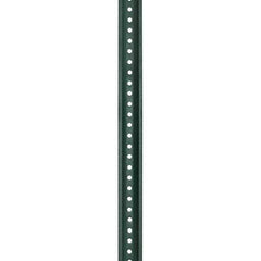 Nucor - 8' High, Powder Coated Traffic Sign Post - Steel, 3/8" Hole Diam, Green - Americas Industrial Supply