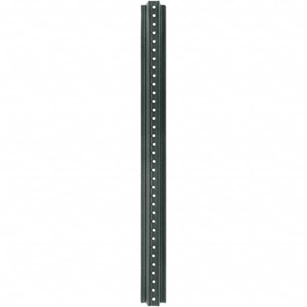 Nucor - 3' High, Powder Coated Traffic Sign Post - Steel, 3/8" Hole Diam, Green - Americas Industrial Supply