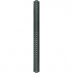 Nucor - 3' High, Powder Coated Traffic Sign Post - Steel, 3/8" Hole Diam, Green - Americas Industrial Supply