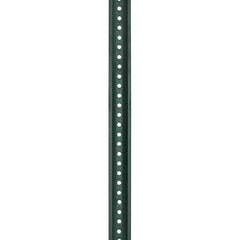 Nucor - 7' High, Powder Coated Traffic Sign Post - Steel, 3/8" Hole Diam, Green - Americas Industrial Supply