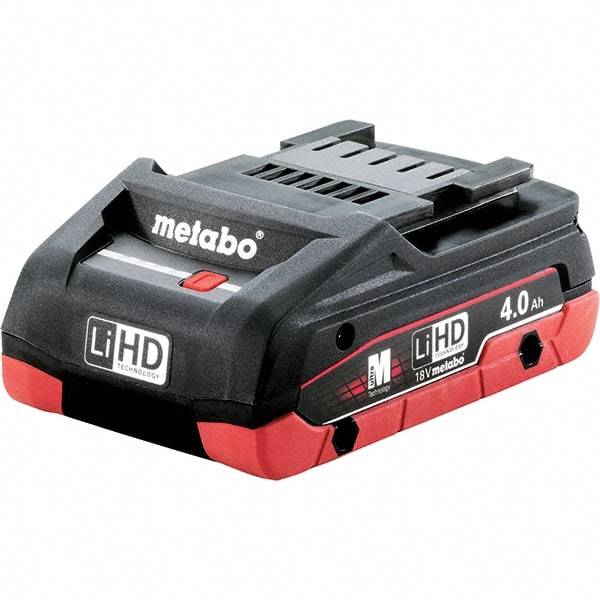 Metabo - 18 Volt Lithium-Ion Power Tool Battery - 4 Ahr Capacity, 80 min Charge Time, Series 18V LiHD - Americas Industrial Supply