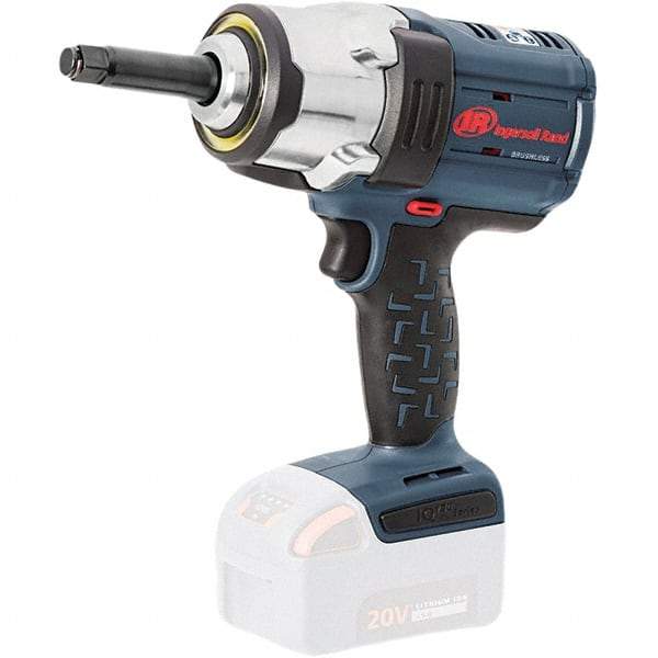 Ingersoll-Rand - 1/2" Drive 20 Volt Pistol Grip Cordless Impact Wrench & Ratchet - 0 to 1,900 RPM, 0 to 2,450 BPM, 1,500 Ft/Lb Torque, Lithium-Ion Batteries - Americas Industrial Supply