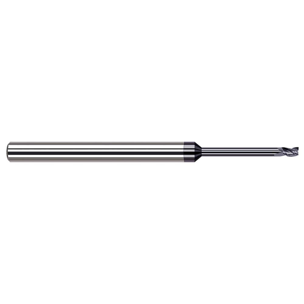 Harvey Tool - Square End Mills; Mill Diameter (mm): 0.80 ; Mill Diameter (Inch): 1/32 ; Mill Diameter (Decimal Inch): 0.0310 ; Length of Cut (Decimal Inch): 0.0460 ; Material: Solid Carbide ; Finish/Coating: AlTiN - Exact Industrial Supply