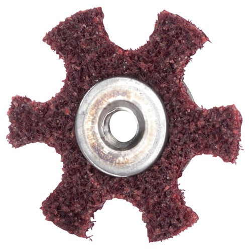 3″ Diameter AG Non Woven Star Medium Grit 1/4 20 Eyelet AlumInum Oxide - Americas Industrial Supply