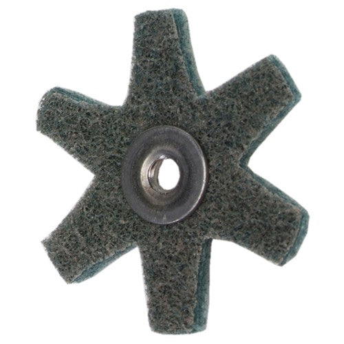 4″ Diameter AG Non Woven Star Very FIne Grit 1/4 20 Eyelet AlumInum Oxide - Americas Industrial Supply
