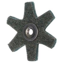 4″ Diameter AG Non Woven Star Very FIne Grit 1/4 20 Eyelet AlumInum Oxide - Americas Industrial Supply
