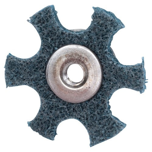 4″ Diameter AG Non Woven Star Very FIne Grit 1/4 20 Eyelet AlumInum Oxide - Americas Industrial Supply