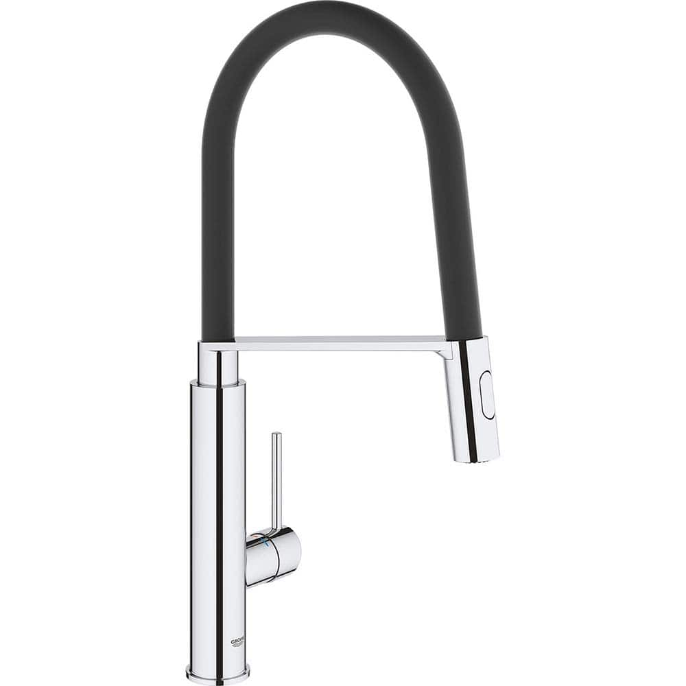 Grohe - Kitchen & Bar Faucets; Type: Pull Down ; Style: Contemporary; Modern; Transitional ; Mount: Deck ; Design: One Handle ; Handle Type: Lever ; Spout Type: High Arc - Exact Industrial Supply