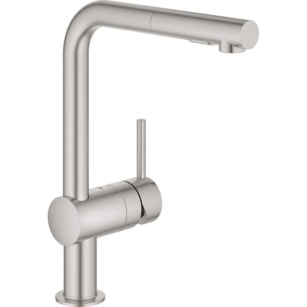 Grohe - Kitchen & Bar Faucets; Type: Pull Out ; Style: Contemporary; Modern; Transitional ; Mount: Deck ; Design: One Handle ; Handle Type: Lever ; Spout Type: Pullout - Exact Industrial Supply