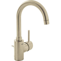 Grohe - Lavatory Faucets; Type: Deck Mount ; Spout Type: Low Arc ; Design: Lever ; Handle Type: Lever ; Mounting Centers: Single Hole (Inch); Drain Type: Pop-Up - Exact Industrial Supply