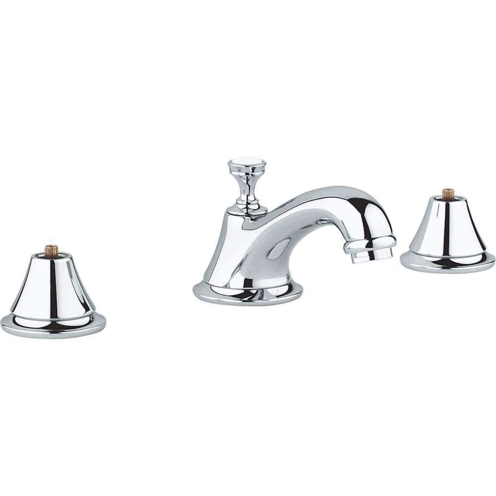 Grohe - Lavatory Faucets; Type: Deck Mount ; Spout Type: Low Arc ; Design: Two Handle ; Handle Type: No Handle ; Mounting Centers: 8 (Inch); Drain Type: Pop-Up - Exact Industrial Supply